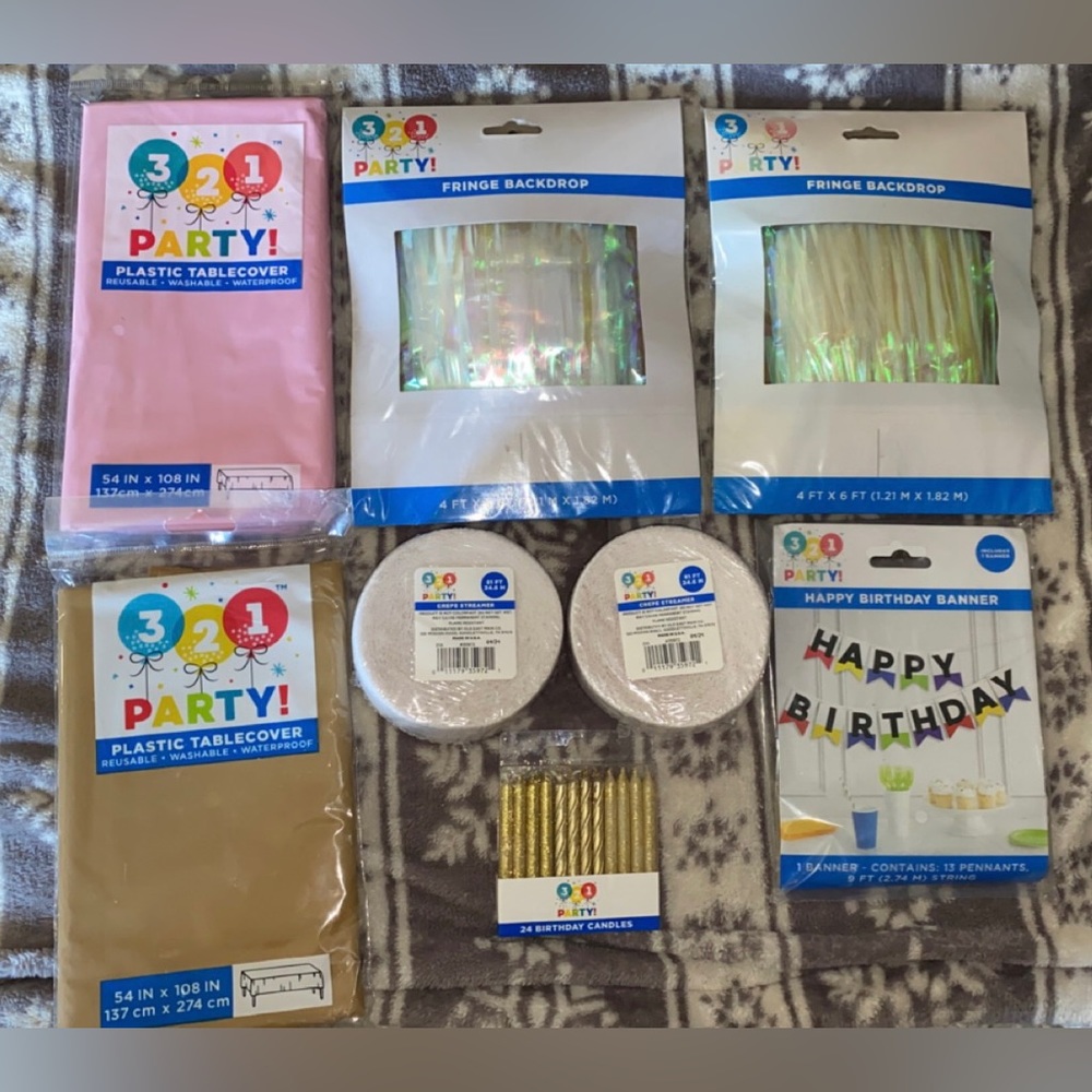 Pink & Gold Party Supply Bundle 🎉🎊🎈